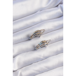 Mey İthalat® Pirinç Gold Gümüş Renkli Düz Plaka Halka Küpe