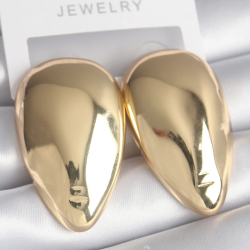 Mey İthalat® Pirinç Gold Renk Badem Model Kadın Küpe