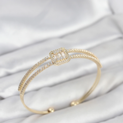 Mey İthalat® Pirinç Gold Renk Baget Model Kadın Bileklik