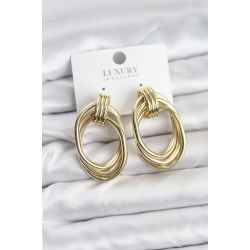 Mey İthalat® Pirinç Gold Renk Damla Model Vintage Kadın Küpe