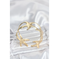 Mey İthalat® Pirinç Gold Renk Deniz Yıldızı Model Kadın Bileklik