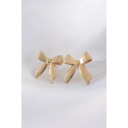 Mey İthalat® Pirinç Gold Renk Düz Plaka Fiyonk Küpe