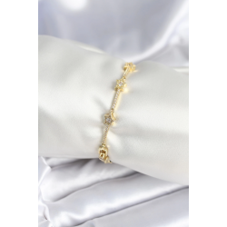 Mey İthalat® Pirinç Gold Renk Halley Yıldız Model Kadın Bileklik