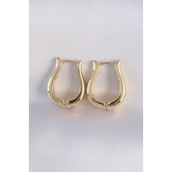 Mey İthalat® Pirinç Gold Renk İçi Boş Gül Küpe