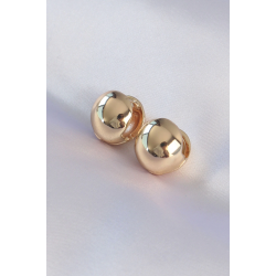 Mey İthalat® Pirinç Gold Renk İçi Boş Minimal Topçuk Küpe