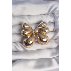 Mey İthalat® Pirinç Gold Renk İri Bombeli Kelebek Küpe