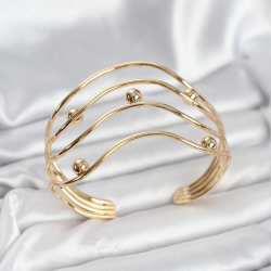 Mey İthalat® Pirinç Gold Renk Kadın Bileklik