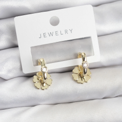 Mey İthalat® Pirinç Gold Renk Kadın Göçmen Küpe