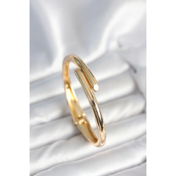 Mey İthalat® Pirinç Gold Renk Kadın Kelepçe Bileklik