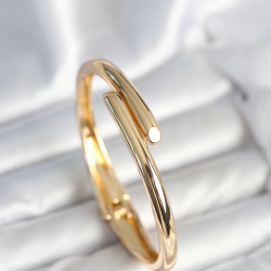 Mey İthalat® Pirinç Gold Renk Kadın Kelepçe Bileklik