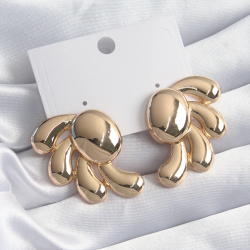 Mey İthalat® Pirinç Gold Renk Kadın Küpe