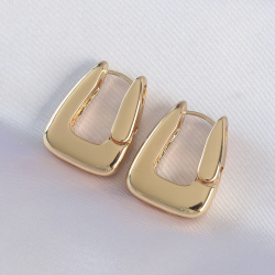 Mey İthalat® Pirinç Gold Renk Kalın Küpe