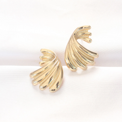 Mey İthalat® Pirinç Gold Renk Küpe