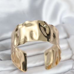 Mey İthalat® Pirinç Gold Renk Levha Model Kadın Bileklik