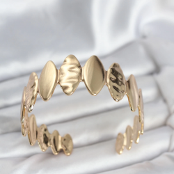 Mey İthalat® Pirinç Gold Renk Parçalı Model Kadın Bileklik