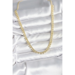 Mey İthalat® Pirinç Gold Renk Sıralı Topçuk Model Kadın Kolye