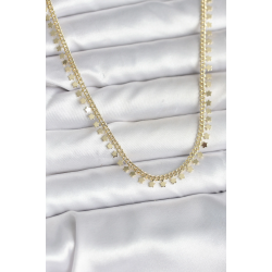 Mey İthalat® Pirinç Gold Renk Sıralı Yıldız Kadın Kolye