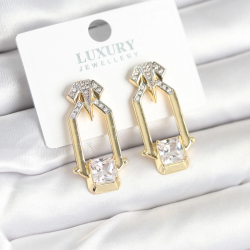 Mey İthalat® Pirinç Gold Renk Vintage Kadın Küpe