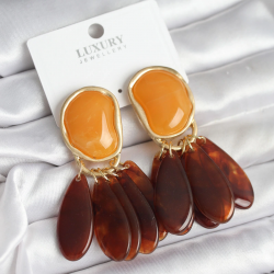 Mey İthalat® Pirinç Gold Renk Vintage Model Kadın Küpe