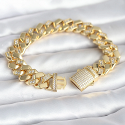 Mey İthalat® Pirinç Gold Renk VIP Exclusive Seri Gurmet Model Kadın Bileklik