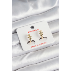 Mey İthalat® Pirinç Gold Renk Yıldız Kadın Küpe