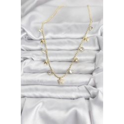 Mey İthalat® Pirinç Gold Renk Yıldız Model Kadın Kolye