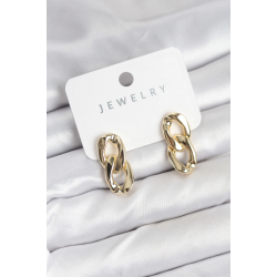 Mey İthalat® Pirinç Gold Renk Zincir Model Kadın Küpe