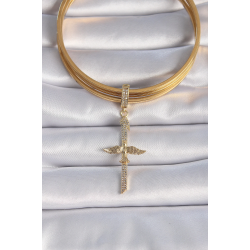 Mey İthalat® Pirinç Gold Renk Zirkon Taş Detaylı Elif Model Anka Kuşu Figür Ajda Charm