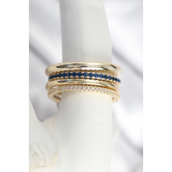 Mey İthalat® Pirinç Gold Renk Zirkon Taşlı 4'Lü Kadın Yüzük