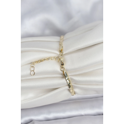 Mey İthalat® Pirinç Gold Renk Zirkon Taşlı Kadın Bileklik