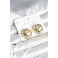 Mey İthalat® Pirinç Gold Renk Zirkon Taşlı Kadın Küpe