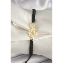 Mey İthalat® Pirinç Gold Renk Zirkon Taşlı Mars Figür Asansörlü Makrome Model Kadın Bileklik