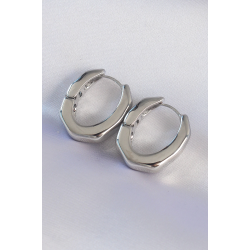 Mey İthalat® Pirinç Gümüş Renk Kalın Kemik Model Küpe