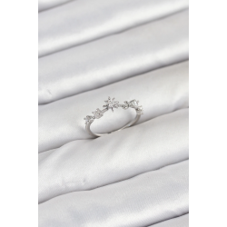 Mey İthalat® Pirinç Gümüş Renk Manifest Kadın Yüzük