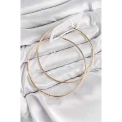 Mey İthalat® Pirinç Halka Model Gold Renk Kadın Küpe