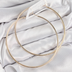 Mey İthalat® Pirinç Halka Model Gold Renk Kadın Küpe