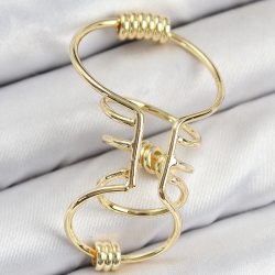 Mey İthalat® Pirinç Halkalı Model Gold Renk Kıkırdak Küpe