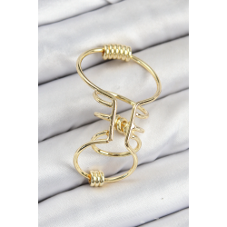 Mey İthalat® Pirinç Halkalı Model Gold Renk Kıkırdak Küpe