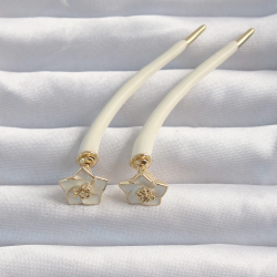 Mey İthalat® Pirinç Krem Renk Botega Küpe