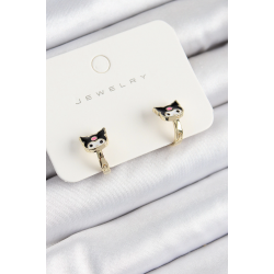 Mey İthalat® Pirinç Kuromi Model Gold Renk Çocuk Küpe