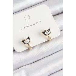 Mey İthalat® Pirinç Kuromi Model Gold Renk Çocuk Küpe