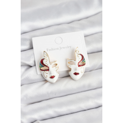 Mey İthalat® Pirinç Maske Model Kadın Küpe