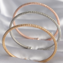 Mey İthalat® Pirinç Mix Renk Hasır Model Zirkon Taş Detay Kadın Bileklik Seti