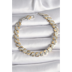 Mey İthalat® Pirinç Mix Renk Kalp Model Zirkon Taşlı VIP Seri Kadın Bileklik