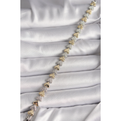 Mey İthalat® Pirinç Mix Renk Zirkon Taşlı Kalp Model VIP Seri Kadın Bileklik