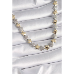 Mey İthalat® Pirinç Mix Renk Zirkon Taşlı Yıldız Model VIP Exclusive Seri Kadın Kolye