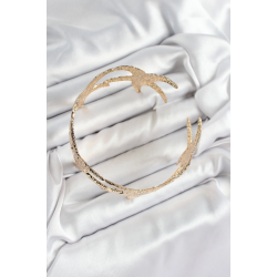 Mey İthalat® Pirinç Sıralı Deniz Yıldızı Model Gold Renk Kadın Pazu Bileklik