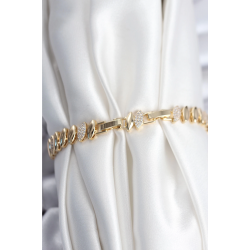 Mey İthalat® Pirinç VIP Seri Gold Renk Arpa Model Kadın Bileklik