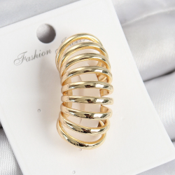 Mey İthalat® Pirinç Yay Model Gold Renk Sağ Kıkırdak Küpe