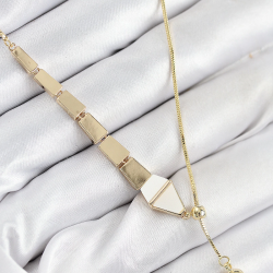 Mey İthalat® Pirinç Yılan Model Gold Renk Asansörlü Kadın Kolye